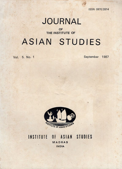 Journal of The Institute of Asian Studies- Vol. 5. No. 1- September 1987 (An Old and Rare Book)