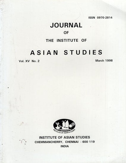 Journal of The Institute of Asian Studies- Vol. XV. No. 2- March 1998 (An Old and Rare Book)