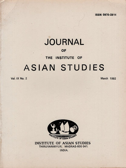 Journal of The Institute of Asian Studies- Vol. IX, No. 2- March 1992 (An Old and Rare Book)