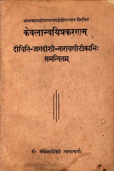 केवलान्वयिप्रकरराम: Keval Anvaya Prakaranam (An Old and Rare Book)