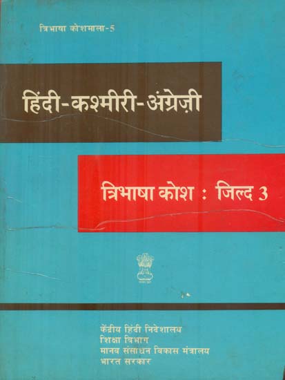 हिंदी कश्मीरी अंग्रेजी कोश : Hindi, Kashmiri and English Dictionary (An Old and Rare Book)
