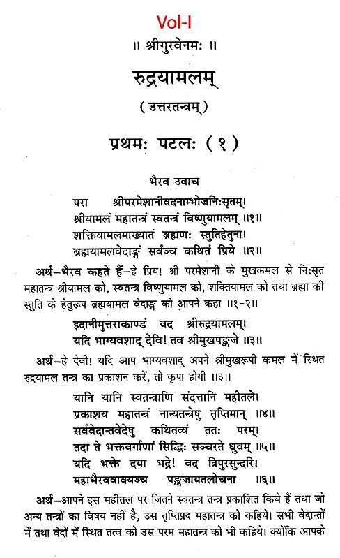 रुद्रयामलम्: The Rudrayamalam Tantra (Set Of 2 Volumes) | Exotic India Art