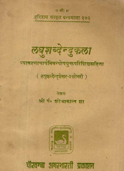 लघु शब्देन्दु कला - Laghu Shabadendu kala (An Old and Rare Book)