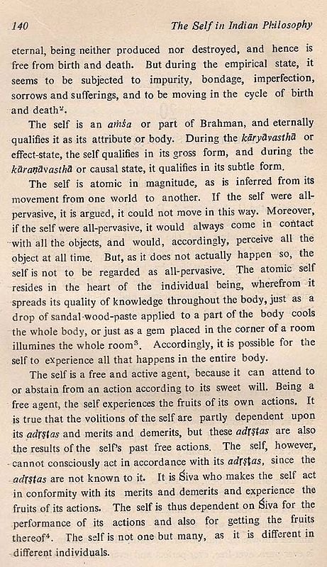 The Self in Indian Philosophy (An Old and Rare Book) | Exotic India Art