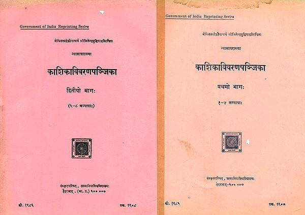 न्यासापराख्या काशिकाविवरण पञ्जिका- Nyasa Kasika  Vivarana Panjika: A Commentary on Kasika (An Old and Rare Book in Set of 2 Volumes)