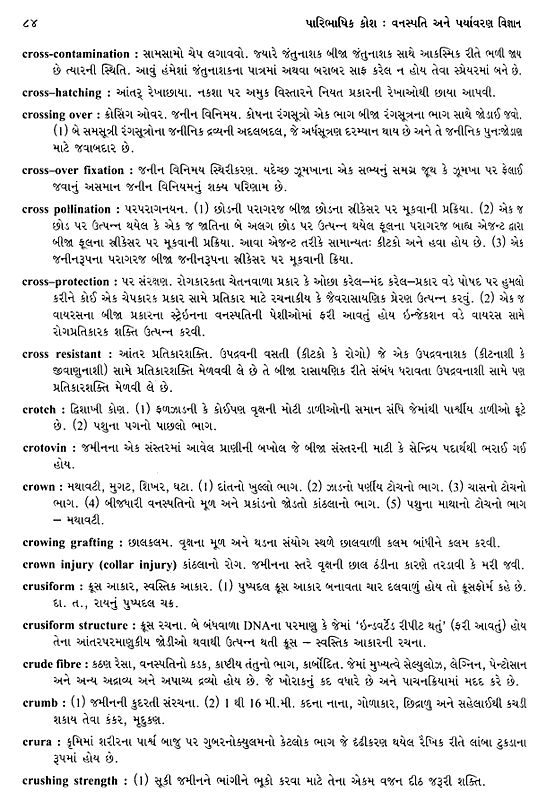 પારિભાષિક કૌશ વનસ્પતિ અને પર્યાવરણ વિજ્ઞાન અંગ્રેજી ગુજરાતી