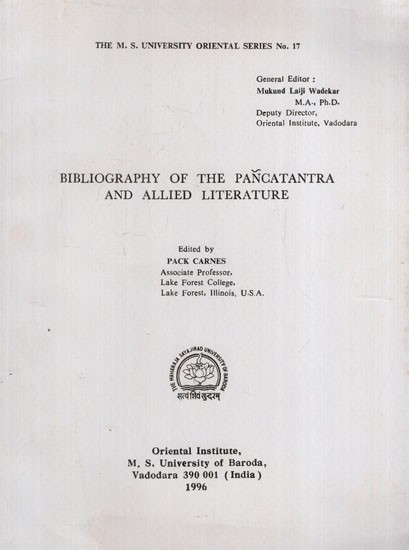 Bibliography of the Pancatantra and Allied Literature