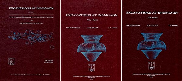 Excavations at Inamgaon- An Old and Rare Book (Set of 3 Books)