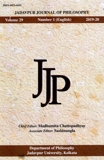 Jadavpur Journal of Philosophy Volume-29 Number-1 (English) 2019-20