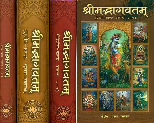 श्रीमद्कृष्णद्वैपायनवेदव्यास प्रणीतम् श्रीमद्भागवतम्- Shrimad Krishna Dwaipayan Vedavyasa Praneeta Shrimad Bhagavatam (Set of 4 Volumes)
