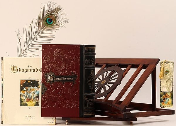 The Bhagavad Gita (With Wooden Box and Stand)