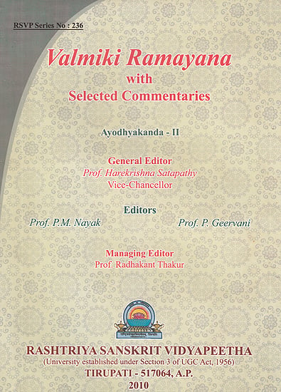 Valmiki Ramayana : Ayodhyakanda Volume-II ((With Sanskrit Text, Roman Transliteration, Word-to-Word Meaning and English Translation))