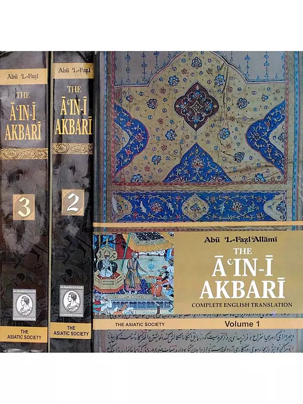 The A'In-I Akbari  in 3 Volumes) A Old and Rare Book