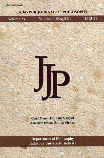 Jadavpur Journal of Philosophy: Volume 23 Number 1(English) 2013-14