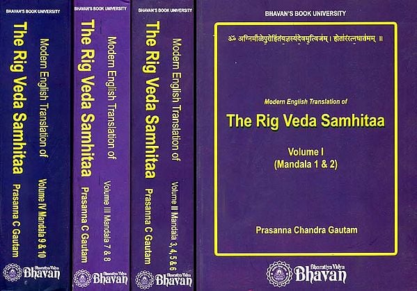 Modern English Translation of The Rig Veda Samhitaa (Set of 4 Volumes)