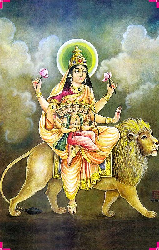 नवदुर्गा: Nava Durga (Picture Book) | Exotic India Art