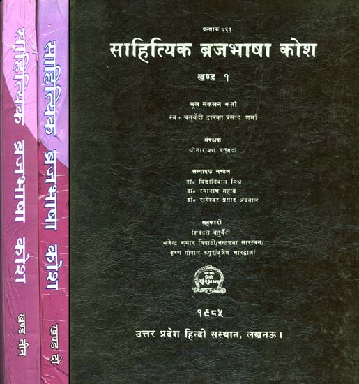 साहित्यिक ब्रजभाषा कोश: Braja Bhasha Kosha - An Old and Rare Book (Set of 3 Volumes)