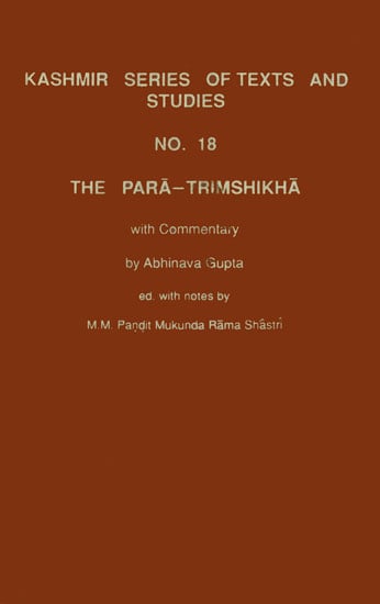 The Para Trimshikha With Commentary of Abhinavagupta