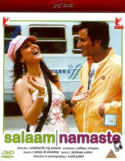 Salaam Namaste: A Story about an Indian Live-in Relationship (Hindi Film DVD with Optional Subtitles in English/French/Arabic/Spanish/ Portugese/Dutch/)