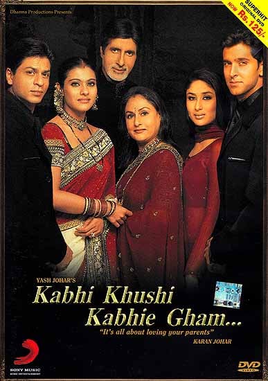 Sometimes Happiness Sometimes Pain…..“It’s All About Loving Your Parents” (Hindi Film DVD with English Subtitles) (Kabhi Khushi Kabhie Gham)
