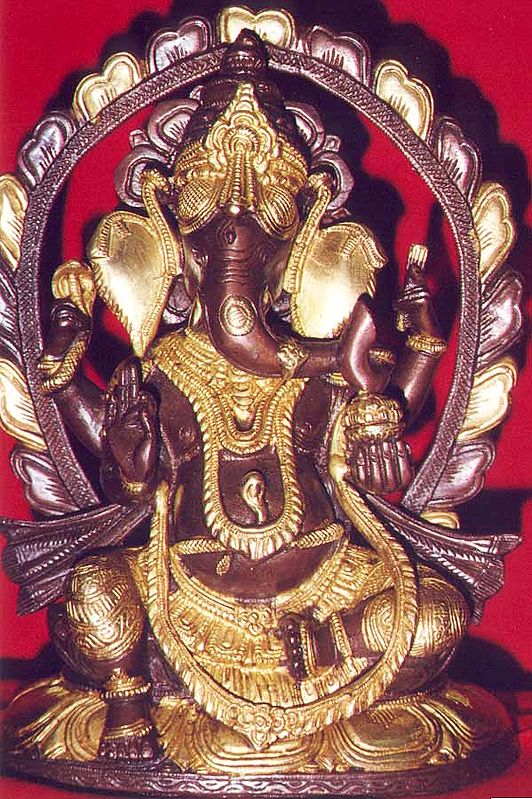 Ardhparyanka Ganesha