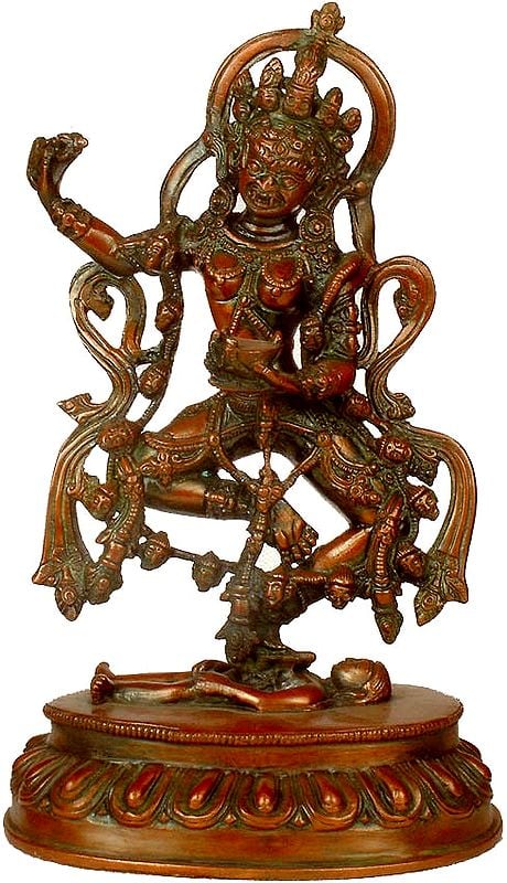 14" (Tibetan Buddhist Deity) Dakini In Brass | Handmade | Made In India