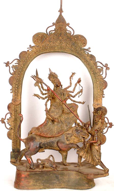 Durga Slays the Buffalo Demon