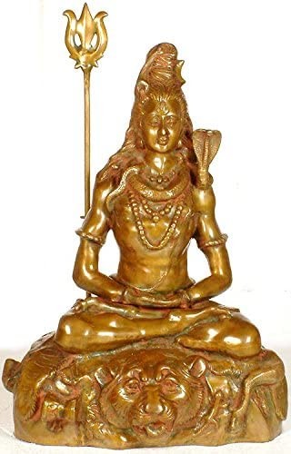 30" Yoga Dakshinamurti Shiva Brass Statue | Handmade | Made in India