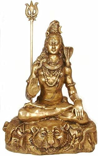 33" Large Size Lord Shiva In Brass | Handmade | Made In India