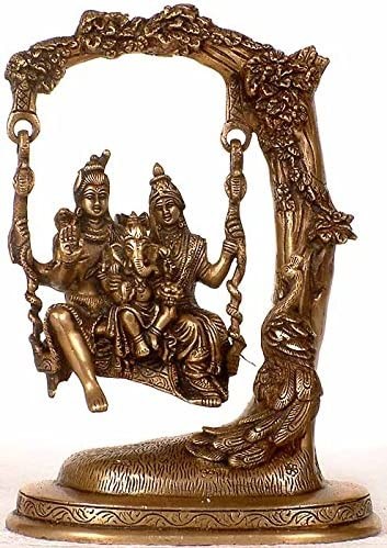 10" The Holy Family Swings In Brass | Handmade | Made In India