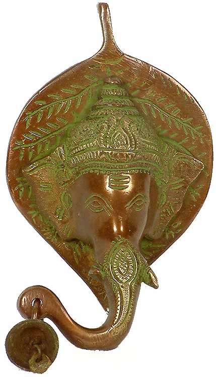 Ganesha Wall Hanging Head with Bell