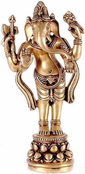 Ganesha with Curved Trunk