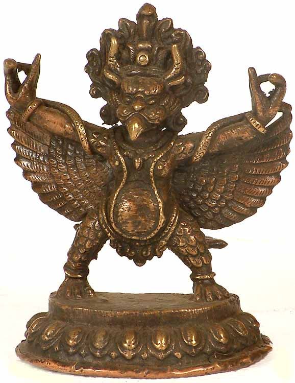 Small Garuda Brass Idol & Statue