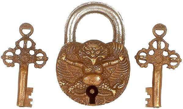 Garuda Temple Lock with Vajra Keys