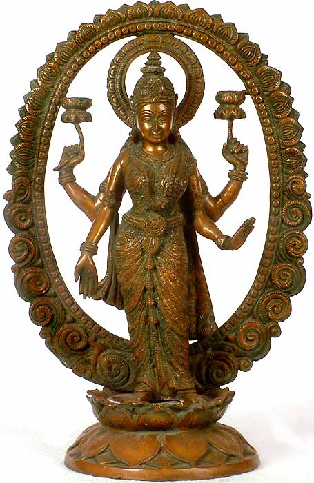 Goddess Lakshmi in Sari