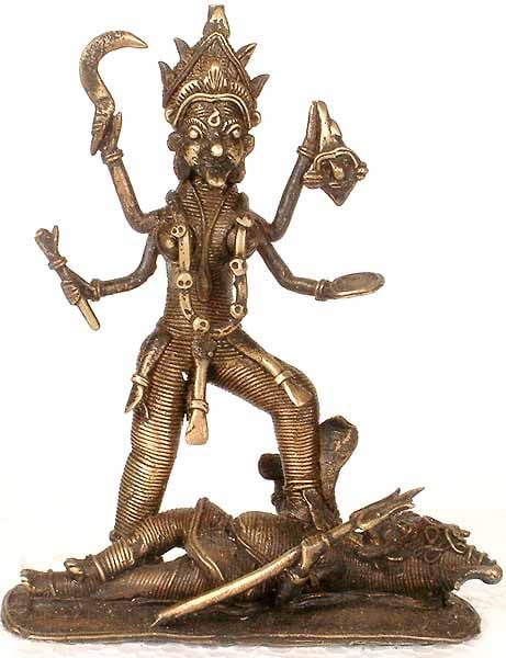 Kali on Shiva (Tribal)