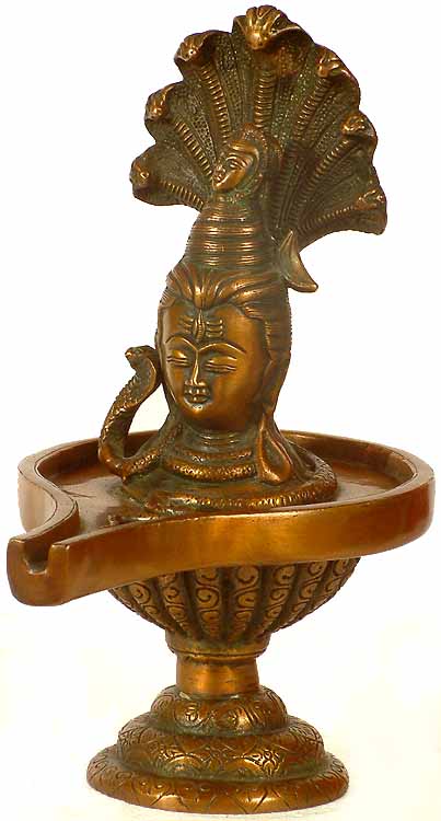 10" Lord Shiva Enshrined as Linga In Brass | Handmade | Made In India