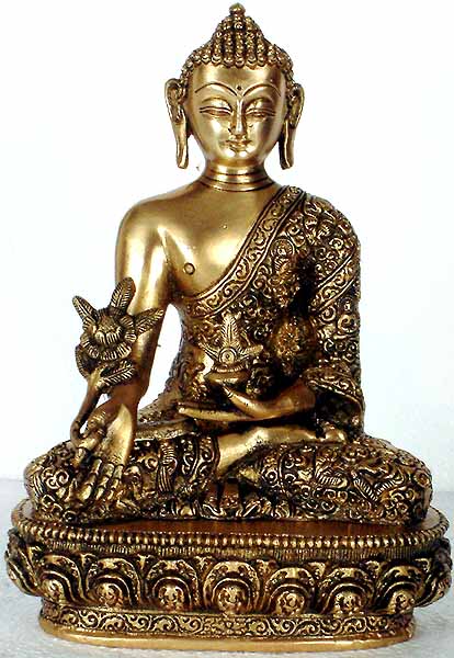 Medicine Buddha with Deft Carving