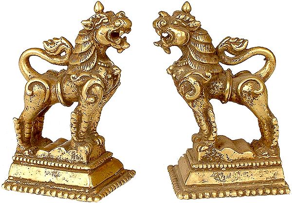 Pair of Temple Lions