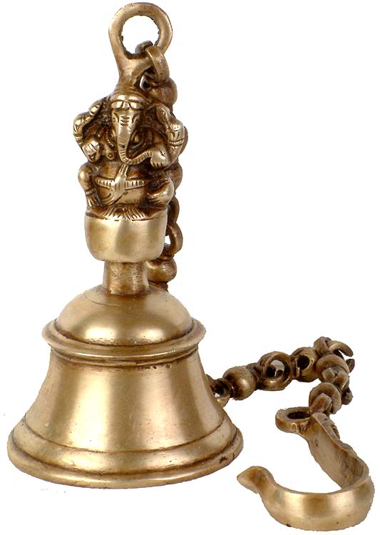 Seated Ganesha Hanging Bell
