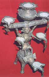 Standing Brass Bastar Oil Lamp