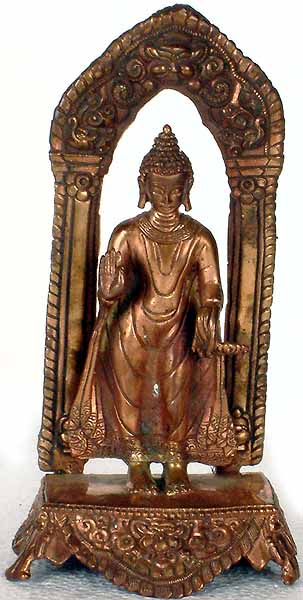 Standing Buddha in Copper