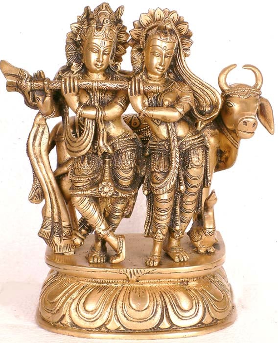 10" The Thrice Bent Lovers In Brass | Handmade | Made In India