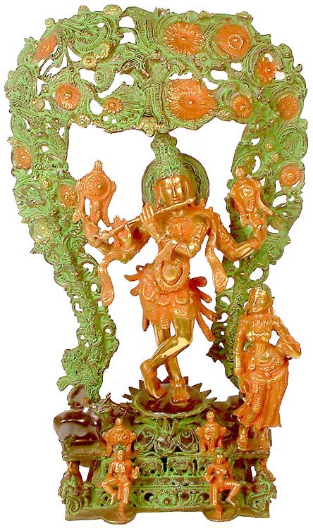 Vishnu Transformed as Flute-Playing Krishna