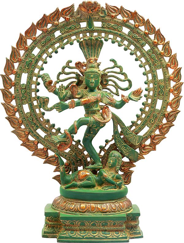 19" Charged with Symbolic Meaning – Lord Shiva as Nataraja Brass Idol | Handmade in India