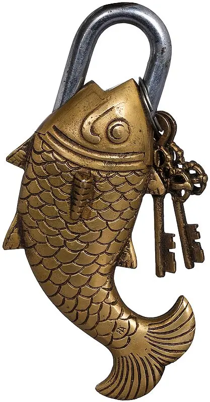 Fish Shaped Brass Lock