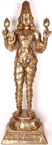 53" Large Size The Goddess Lakshmi In Brass | Handmade | Made In India