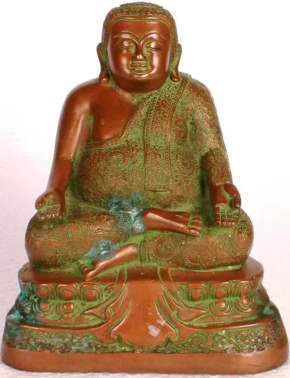 The Seated Laughing Buddha | Brass Statue for Home