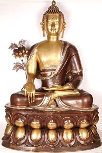 38" Large Size Medicine Buddha (Tibetan Buddhist Deity) In Brass | Handmade | Made In India