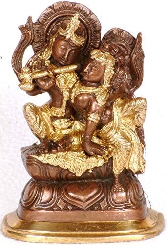 6" Devotional Love In Brass | Handmade | Made In India